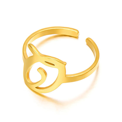 Bague initiale monogramme manuscrite personnalisée