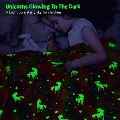 Soft Glow Blanket with Stars and Hearts Design - Halri