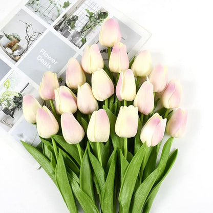 Magnifique composition florale de tulipes artificielles