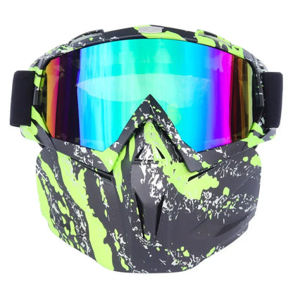 Masque et lunettes de protection pour sports d'hiver