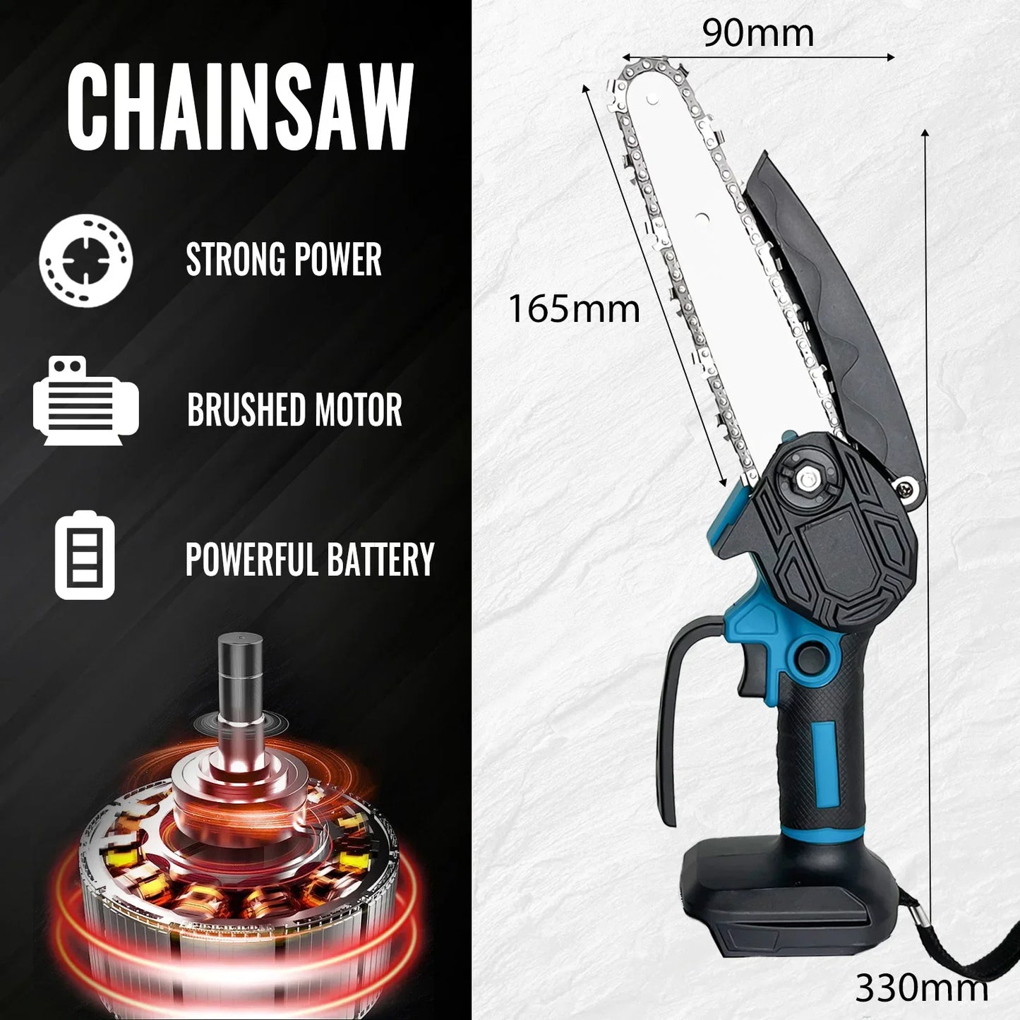 Compact Small Chainsaw 6-Inch, Easy Cut Tree Branches