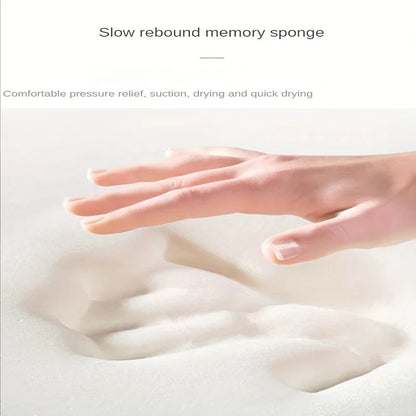 Plush Bathroom Mat | Soft Absorbent Non Slip - Halri