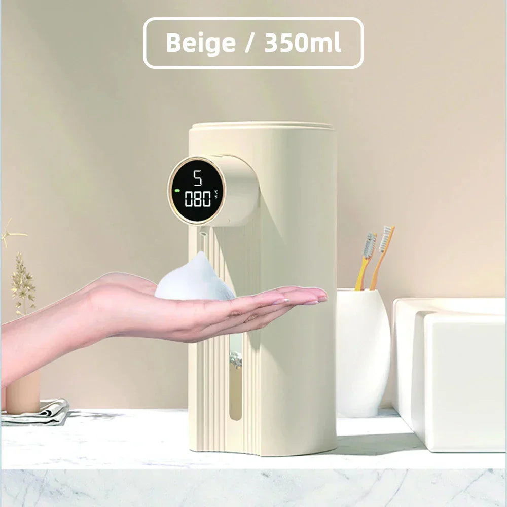 Distributeur automatique de savon mousse sans contact avec affichage LED