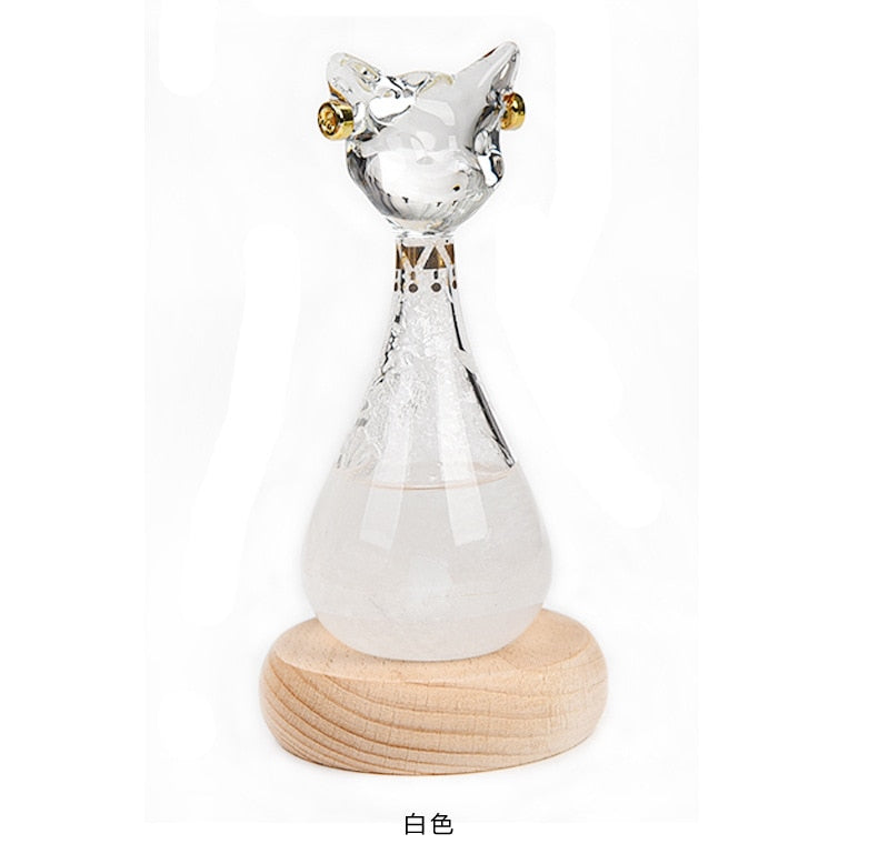 Bouteille station météo chat fantaisiste