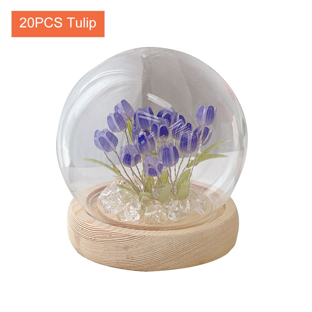 Lampe de table en verre à motif floral magnifique