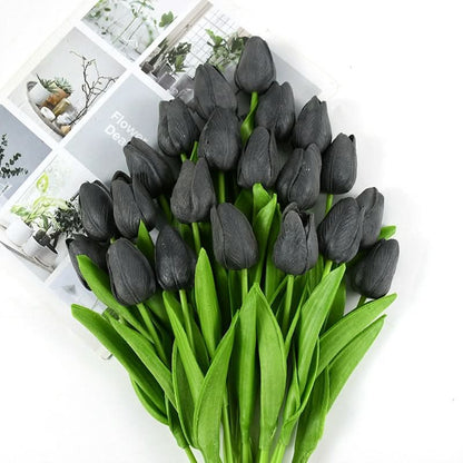 Magnifique composition florale de tulipes artificielles