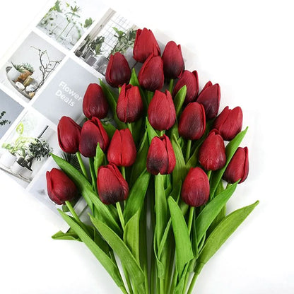 Magnifique composition florale de tulipes artificielles