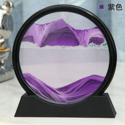 Décoration apaisante en verre et sphère d'art 3D en sable