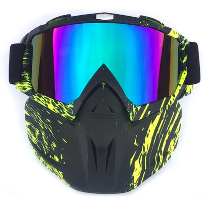 Masque et lunettes de protection pour sports d'hiver
