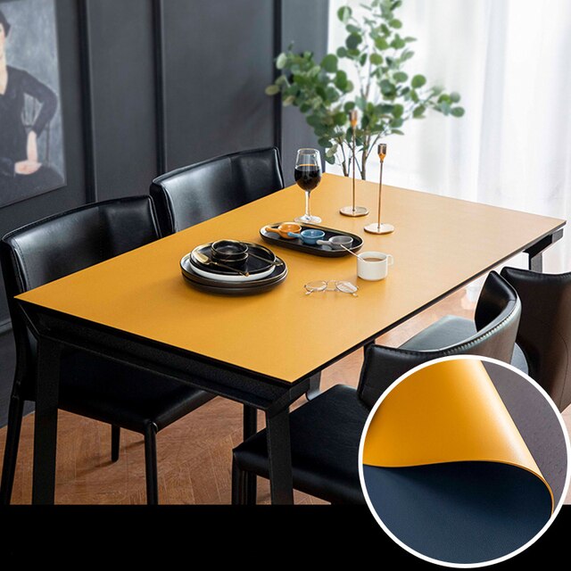 Socle de table imperméable en cuir simple