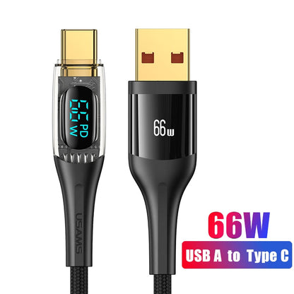 Câble USB de charge rapide avec LED