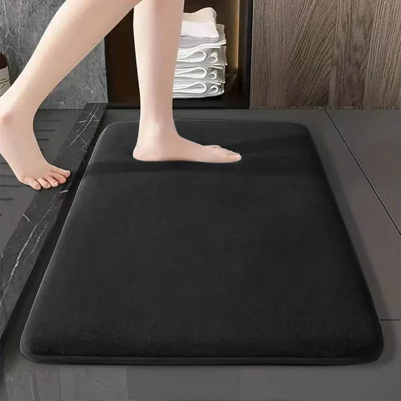 Tapis de bain doux et antidérapant en peluche