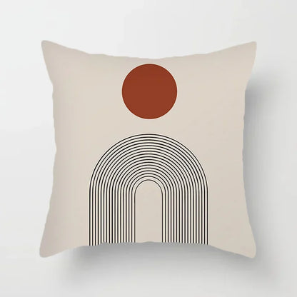 Housse de coussin décorative élégante noire et blanche à motifs abstraits