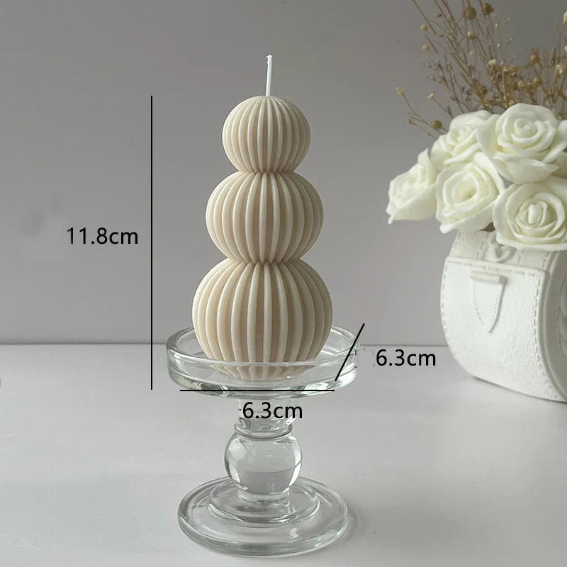 Bougie parfumée unique en forme de balle de golf géométrique