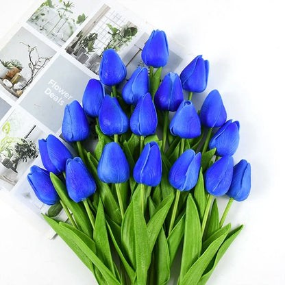 Magnifique composition florale de tulipes artificielles