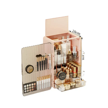 Boîte de rangement de maquillage haut de gamme avec fermeture magnétique 