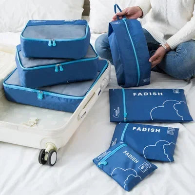 Ensemble de sac de voyage compact 7 pièces, organisateur de bagages résistant à l'eau