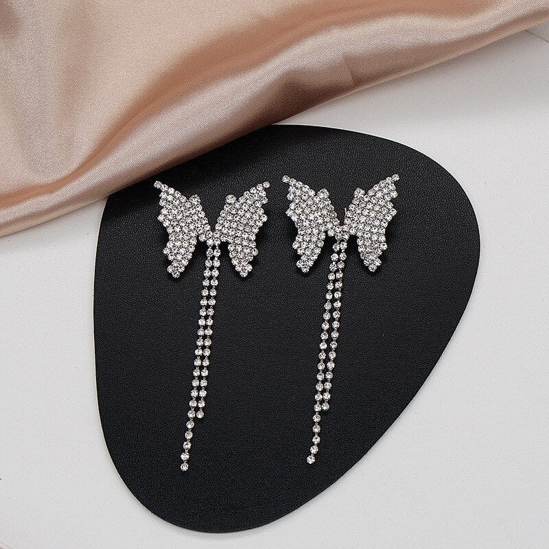 Magnifiques boucles d'oreilles pendantes à motif floral