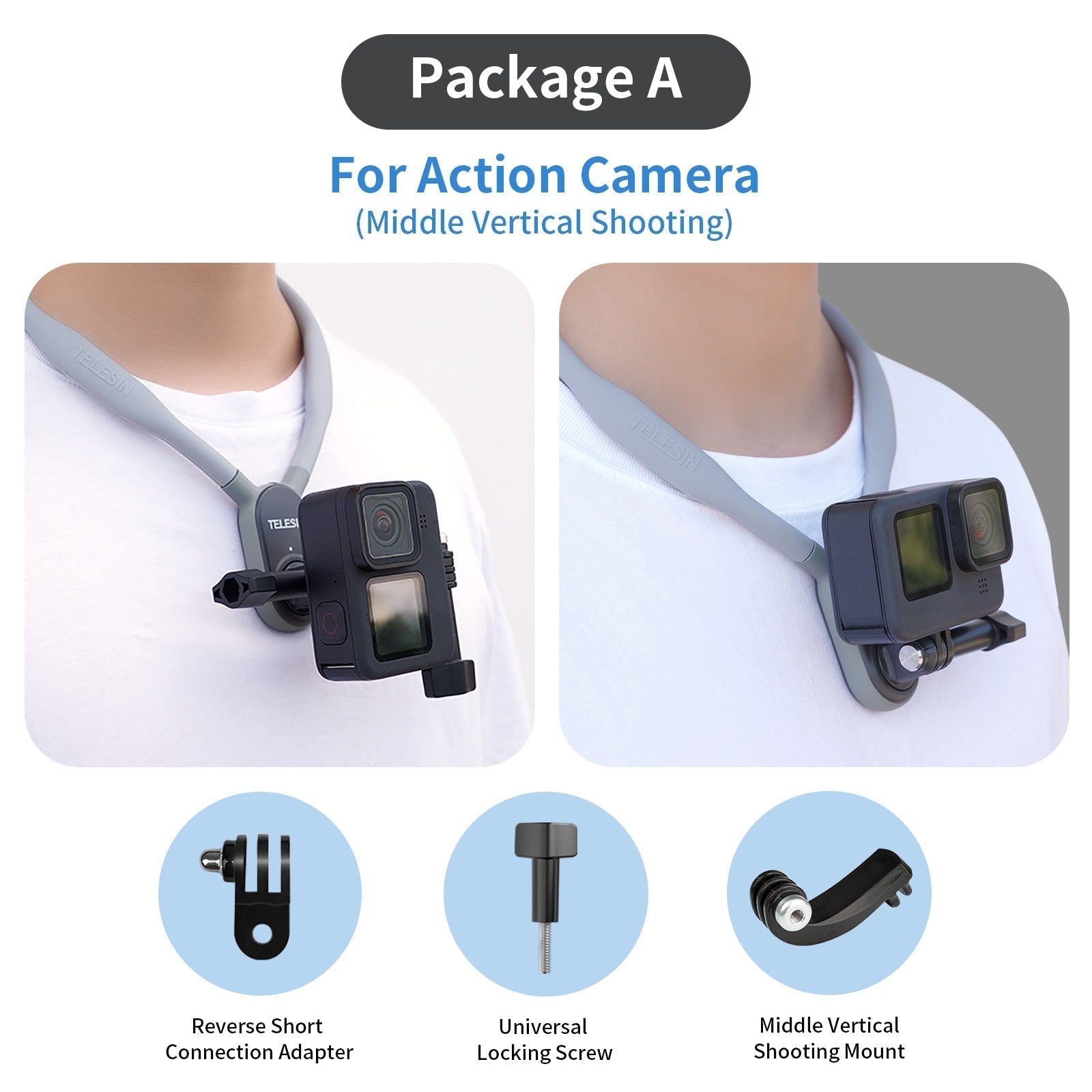 Flexible Mount Action Camera Neck Strap - Halri