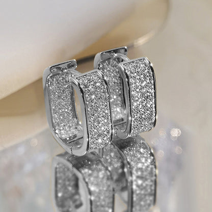 Boucles d'oreilles créoles coréennes classiques 