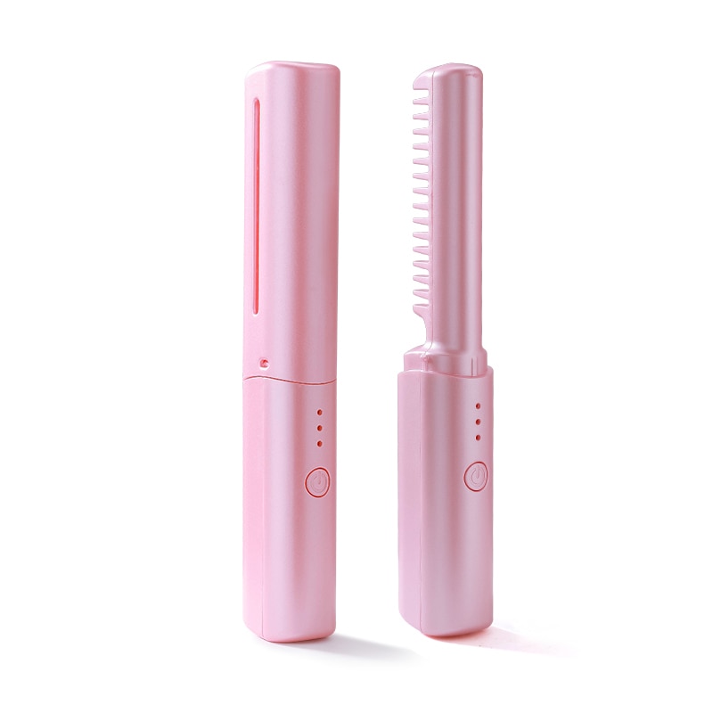 Peigne chauffant électrique portable pour lisser les cheveux 