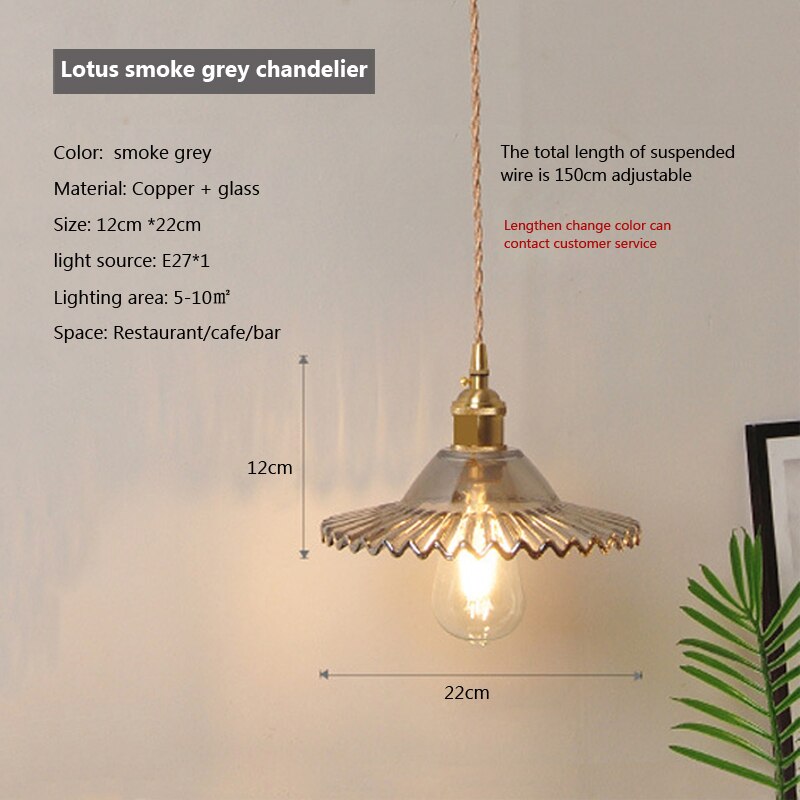 Suspension moderne en verre transparent