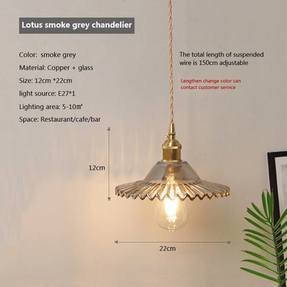 Suspension moderne en verre transparent