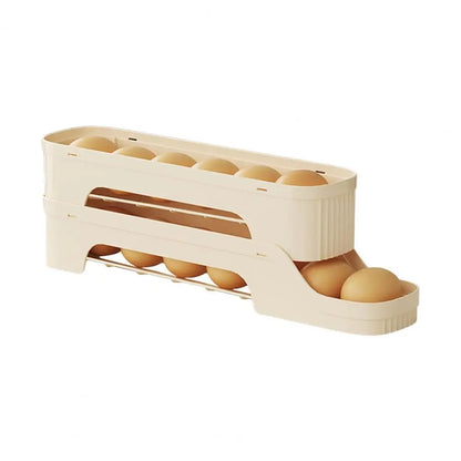 Boîte de rangement compacte à 4 niveaux transparente pour œufs