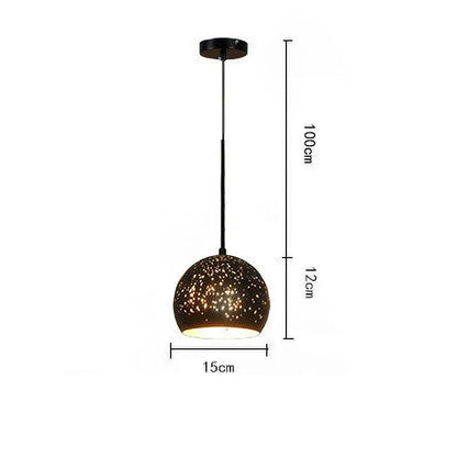 Suspension rustique en métal de style industriel moderne