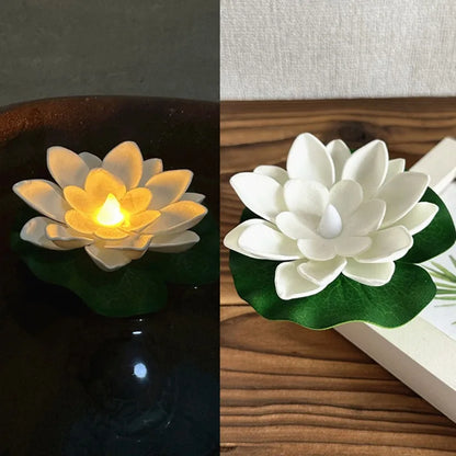 Lampe flottante pour bassin à fleurs avec capteur LED