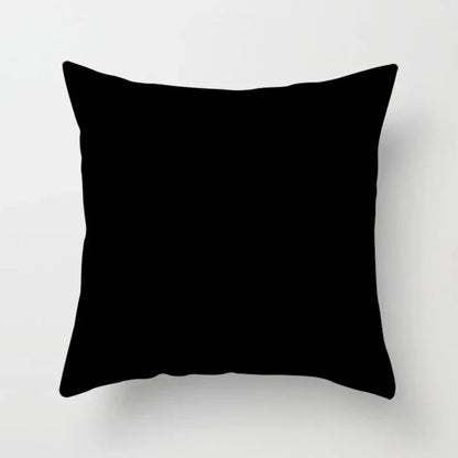 Housse de coussin décorative élégante noire et blanche à motifs abstraits