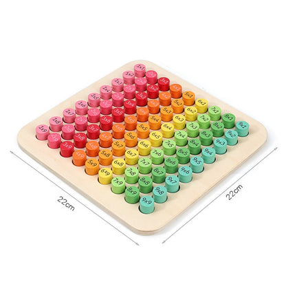 Table de multiplication en bois pour apprendre les mathématiques