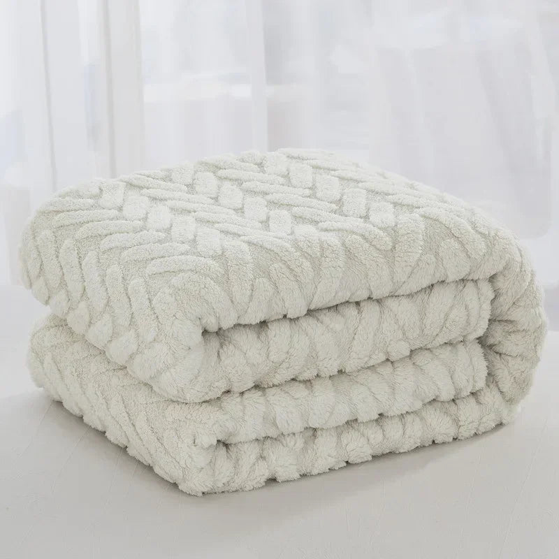 Couverture chaude en polaire douce pour l'automne et l'hiver