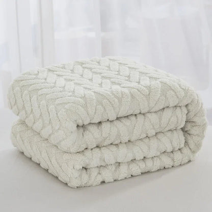 Couverture chaude en polaire douce pour l'automne et l'hiver