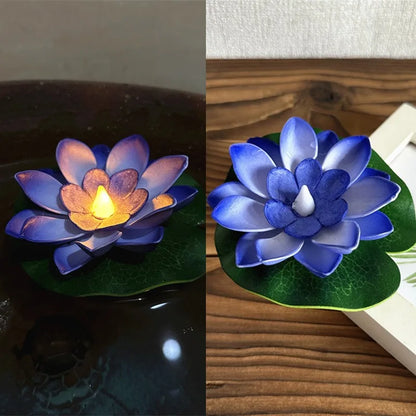 Lampe flottante pour bassin à fleurs avec capteur LED