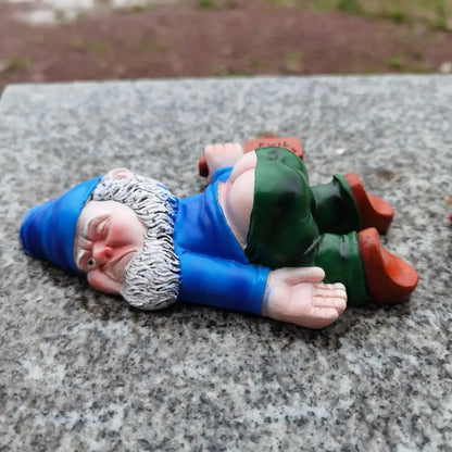 Funny Drunk Gnome Statue Outdoor Decor - Halri