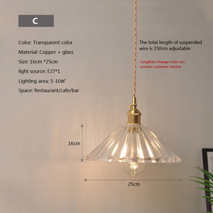 Suspension moderne en verre transparent
