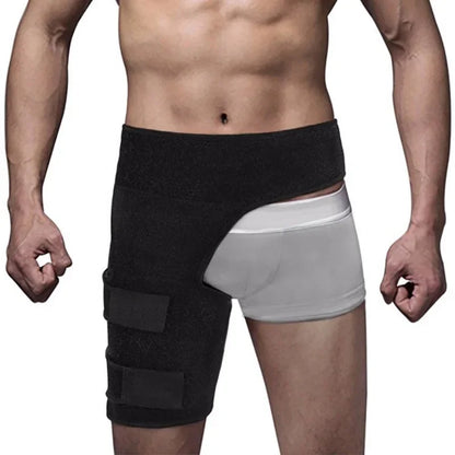 Neoprene Thigh Support Wrap - Adjustable Compression Sleeve