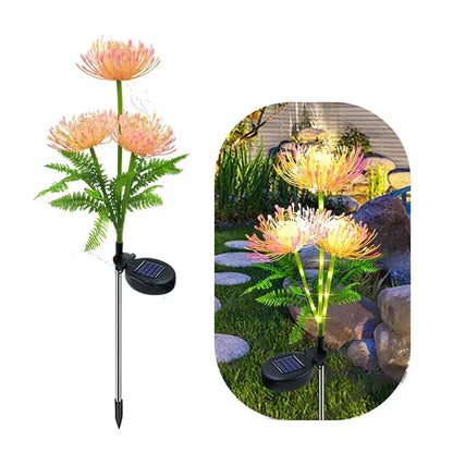 Guirlande lumineuse solaire colorée en forme de fleur
