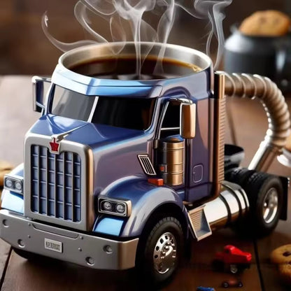 Mug rétro de chauffeur de camion à café