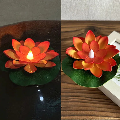 Lampe flottante pour bassin à fleurs avec capteur LED