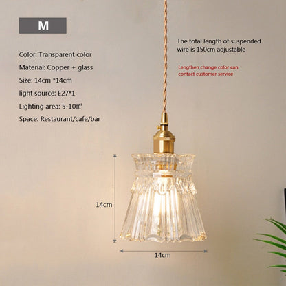 Suspension moderne en verre transparent