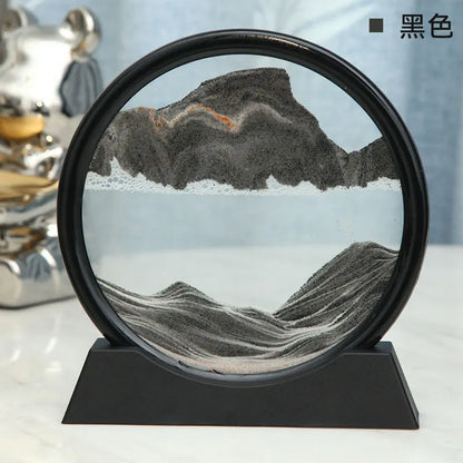 Décoration apaisante en verre et sphère d'art 3D en sable