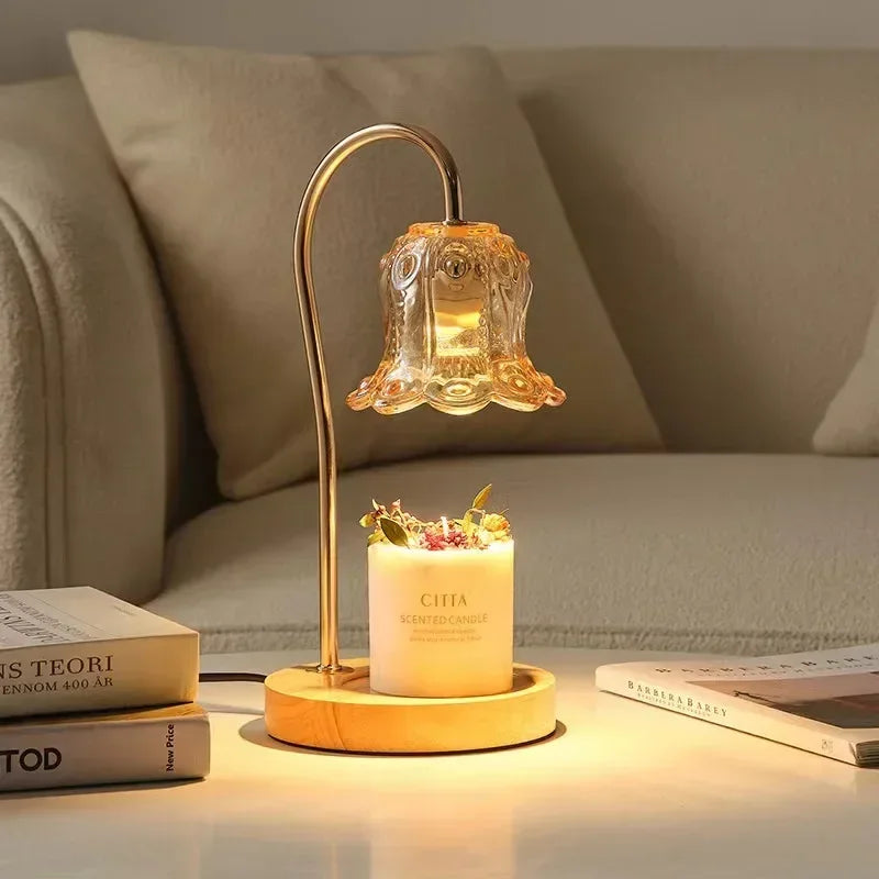 Petite Floral Electric Candle Light Lamp - Halri