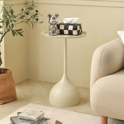 Table d'appoint ronde moderne en métal