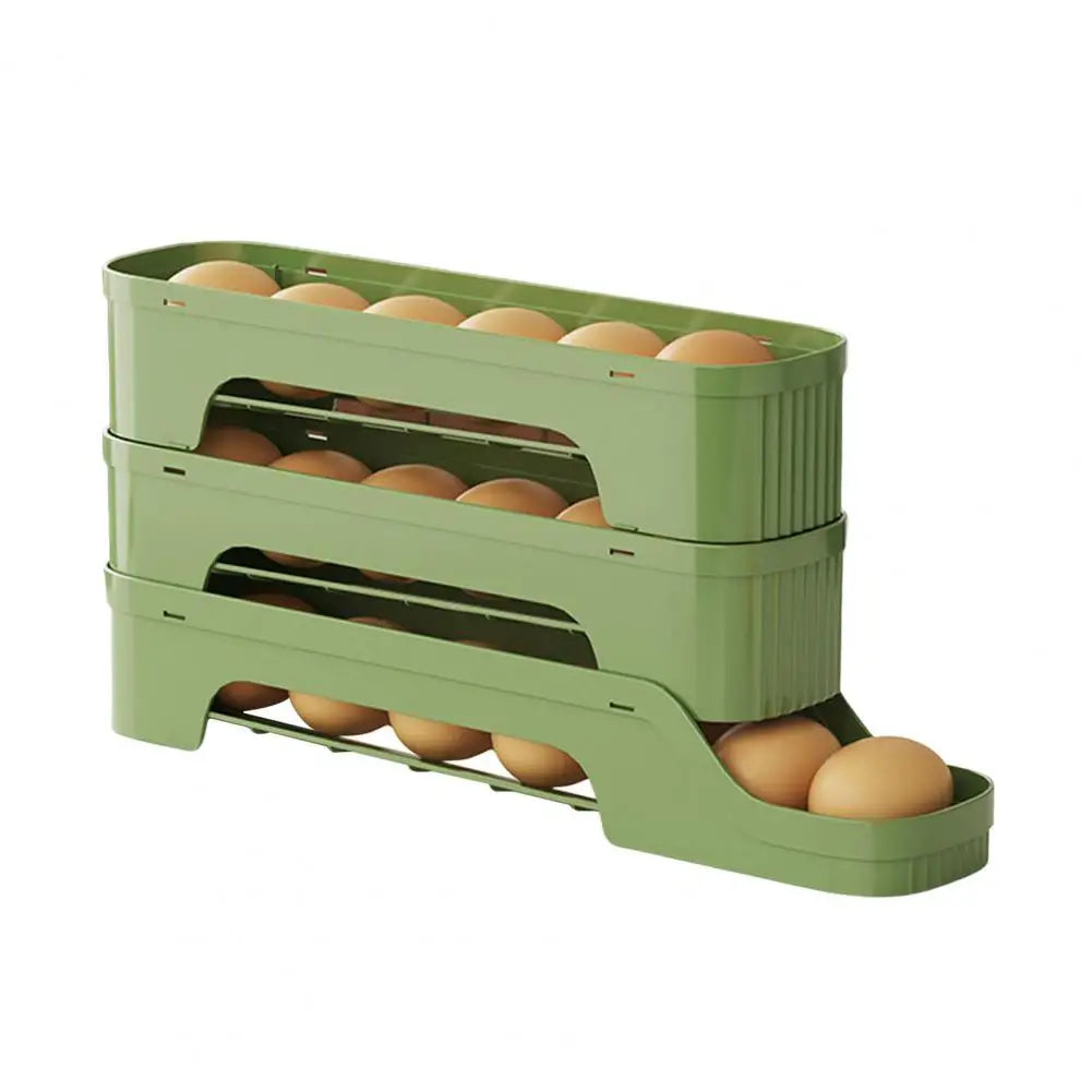 Boîte de rangement compacte à 4 niveaux transparente pour œufs