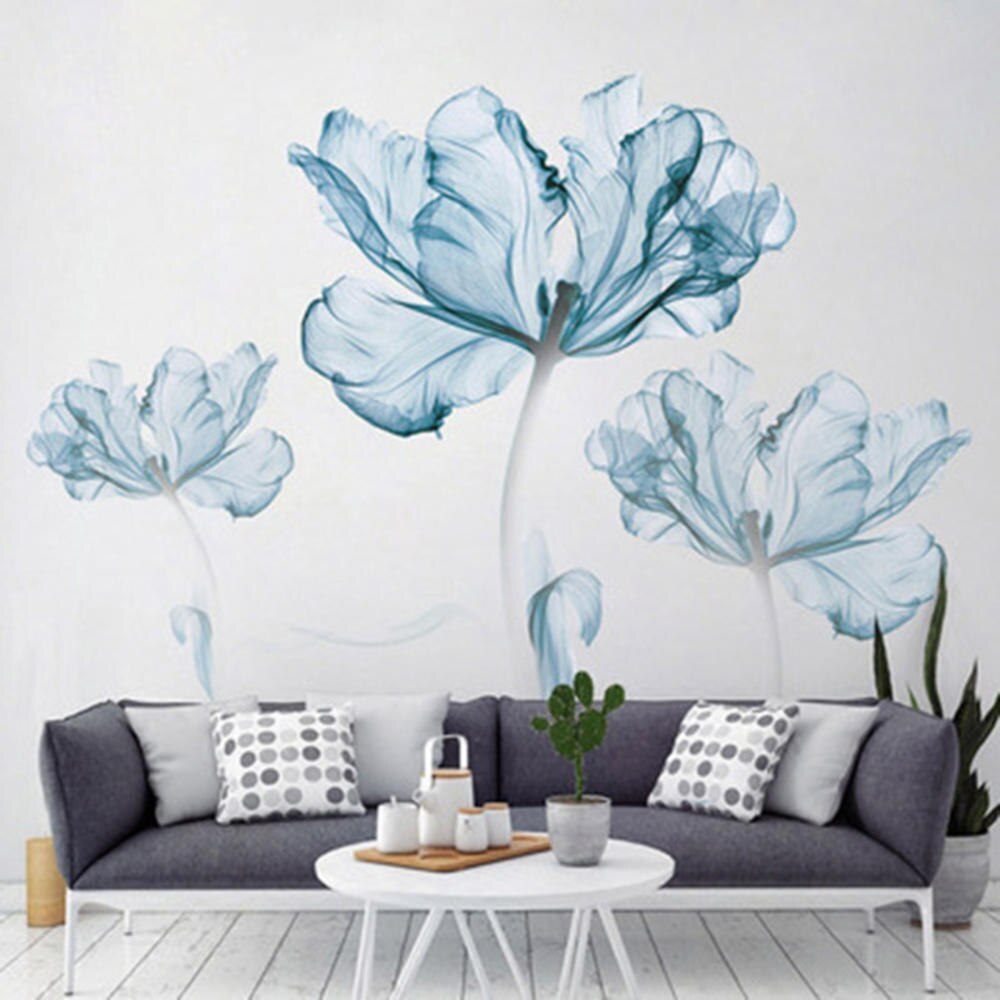 Magnifique autocollant mural floral en vinyle