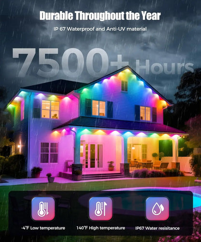 Colorful Waterproof Outdoor String Lights with Remote