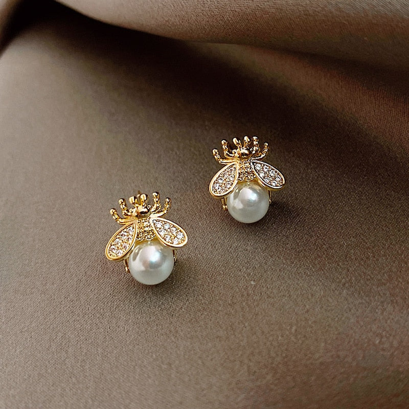 Magnifiques boucles d'oreilles pendantes à motif floral