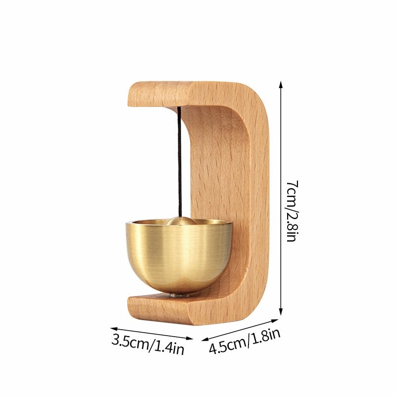 Sonnette de porte d'entrée rustique en bois
